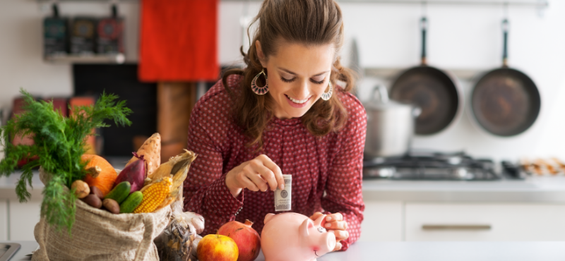 woman with piggy bank