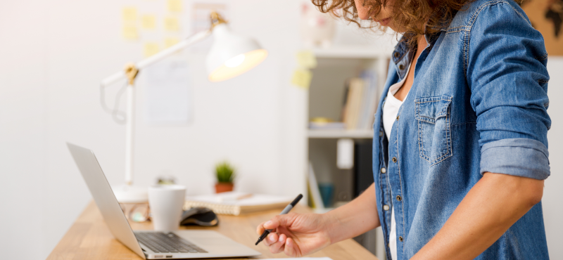 woman at computer