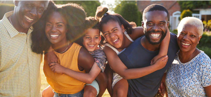 happy black family