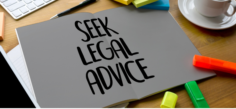 seek legal advice sign