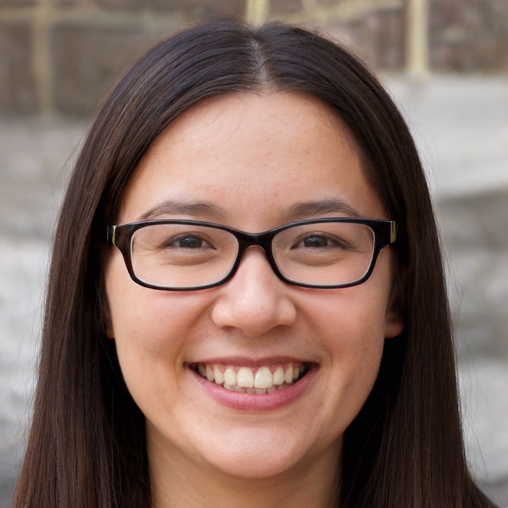 smiling woman with glasses