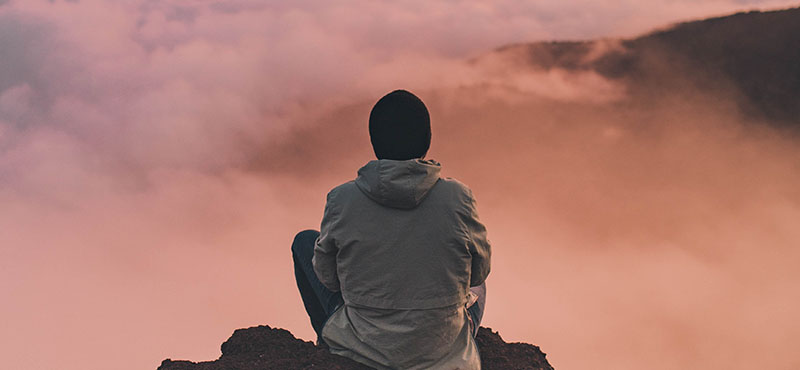 man meditating